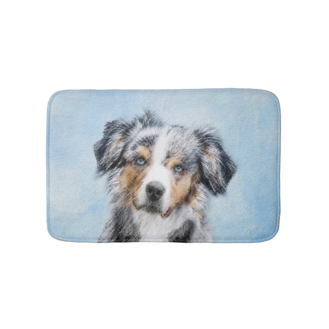 Tapis De Bain Peinture de berger américaine miniature - Chien Ar (Devant)