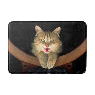 Tapis De Bain Peinture de chat Mad - Cute Original Cat Art