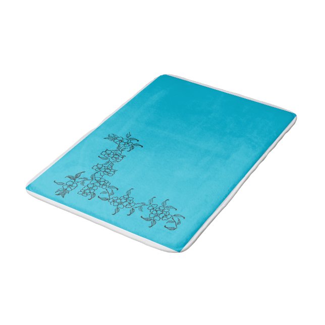 Tapis De Bain Peinture de conception à bordure latérale unique e (Angle)