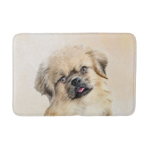 Tapis De Bain Peinture d'espagnol tibétain - joli art original