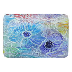 Tapis De Bain Peinture Fleurs Bain Mat Cadeau Belles couleurs