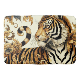 Tapis De Bain Peinture vintage de tigre d'or