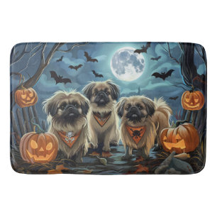Tapis De Bain Pékingese Halloween Éffrayant