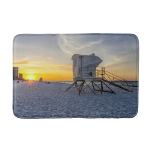 Tapis De Bain Pensacola Beach Lifeguard Station Sunrise Bath Mat