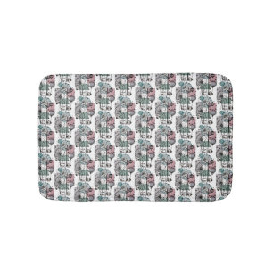 Tapis De Bain Pépites Doodé Dans L'Encre Et Aquarelle Bain Mat