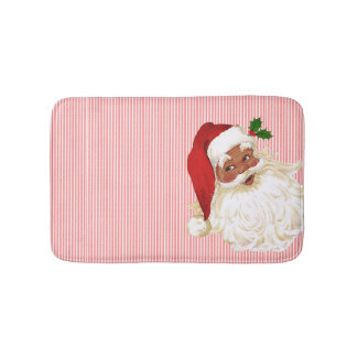 Tapis de bain Père Noël rayure rouge blanc