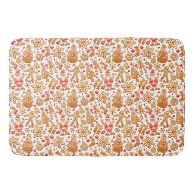 Tapis De Bain Père Noël & Snowman Gingerbread Noël Cookies (Devant)