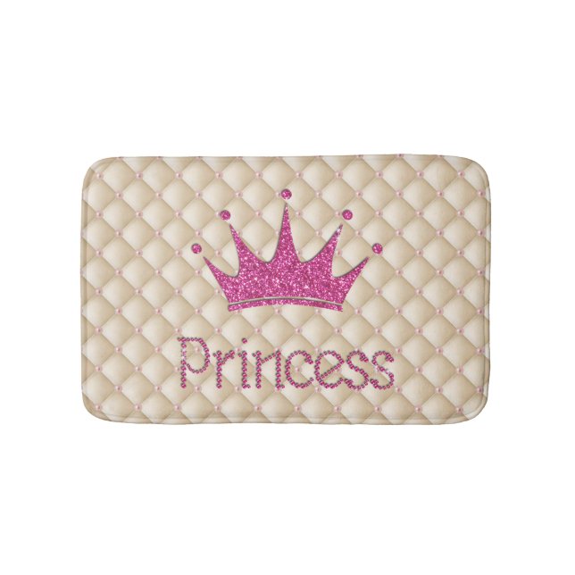 Tapis De Bain Perles Charming Chic, Tiara, Princesse, Glitterie (Devant)