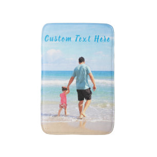 Tapis de bain personnalisé avec photo et texte