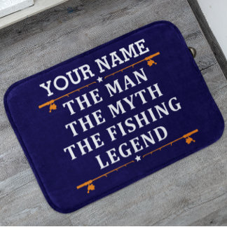 Tapis De Bain Personnalisé L'Homme Le Mythe La Légende De La Pêc