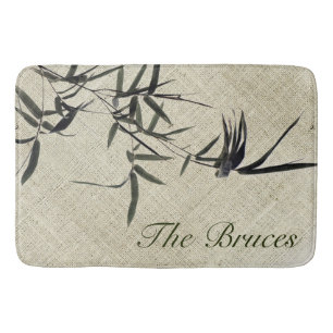 Tapis de bain personnalisé par bambou oriental