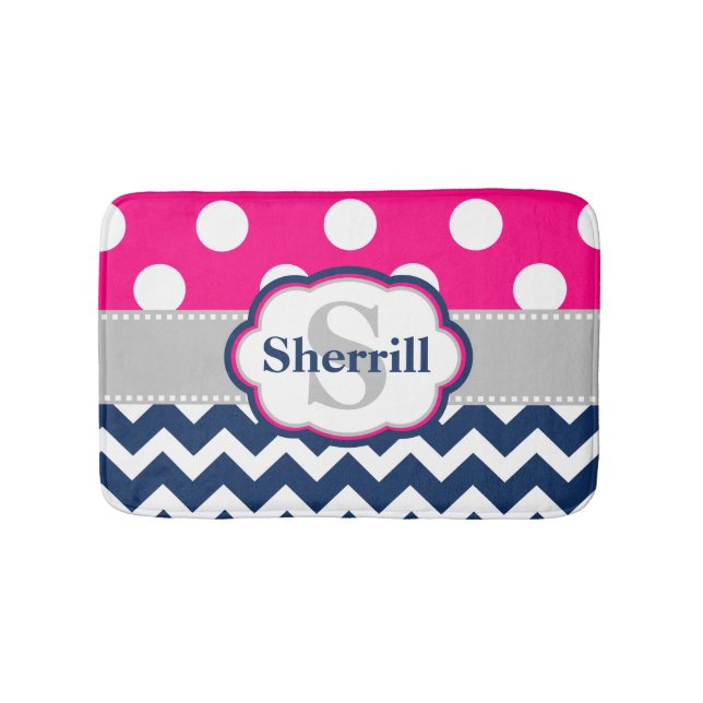 Tapis de bain personnalisé par marine rose (Devant)