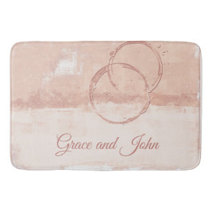 Tapis De Bain Personnaliser Style Art Moderne Peach Rose doux