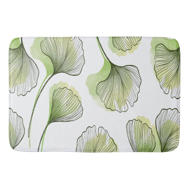 Tapis De Bain Pétales verts (Devant)