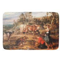 Peter Paul Rubens Milkmaips avec du bétail sur une