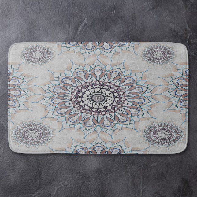 Tapis De Bain Petit floral blanc tombé à la campagne (Créateur téléchargé)