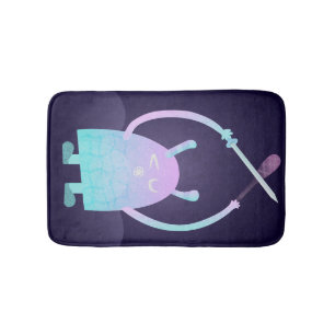 Tapis De Bain Petit Monstre Bleu