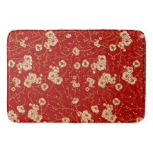 Petites fleurs sur motif rouge
