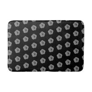 Tapis De Bain Pétunias en noir et blanc