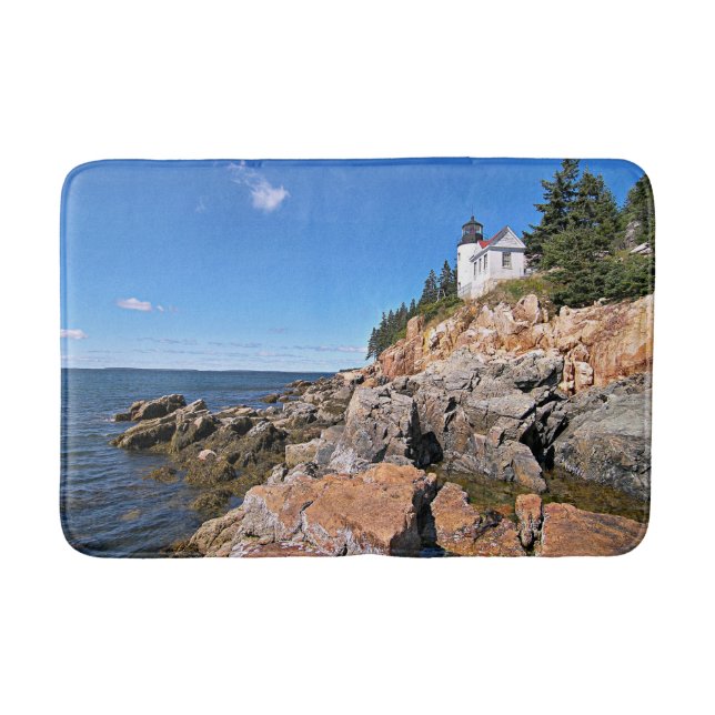 Tapis De Bain Phare de Bass Harbour, Maine Bath Mat (Devant)