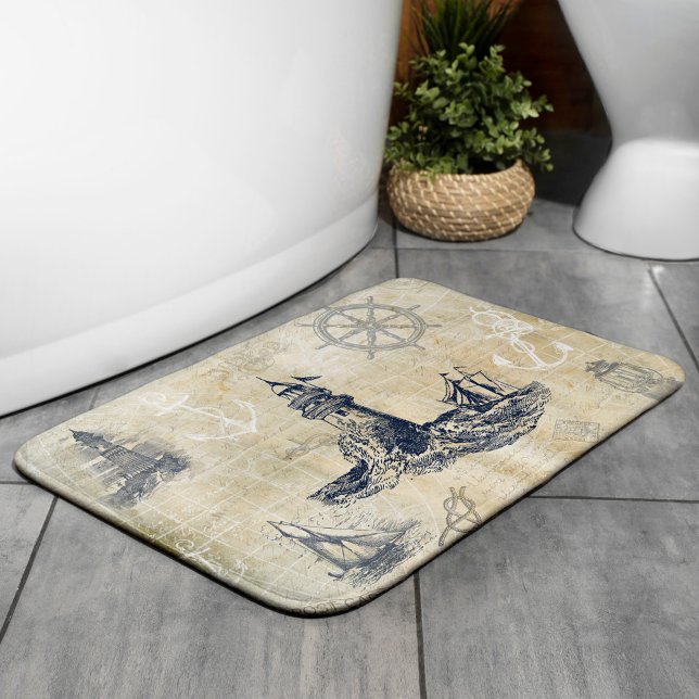 Tapis De Bain Phare Nautique vintage (Créateur téléchargé)
