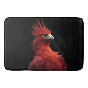 Tapis De Bain Phénix écarlate assis fièrement