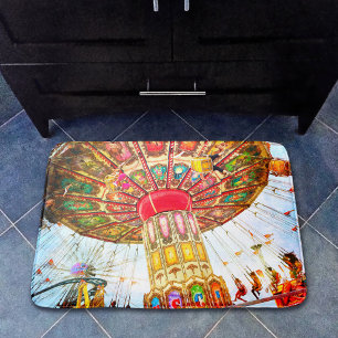 Tapis De Bain Photo audacieuse et cool d'un manège de carrousel 