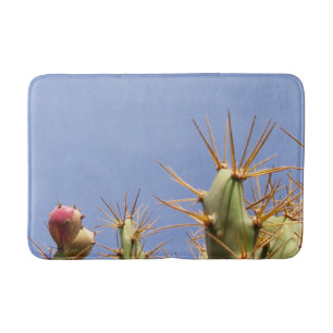 Tapis De Bain Photo de cactus et de ciel bleu
