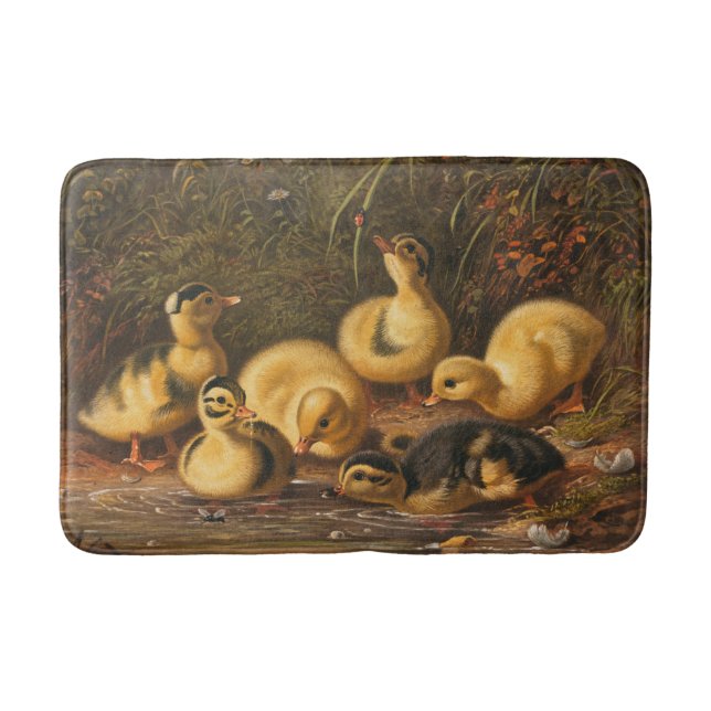 Tapis De Bain Photo de Canards - Bébés Canards (Devant)