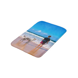 Tapis de bain photo de compagnie personnalisé Cade