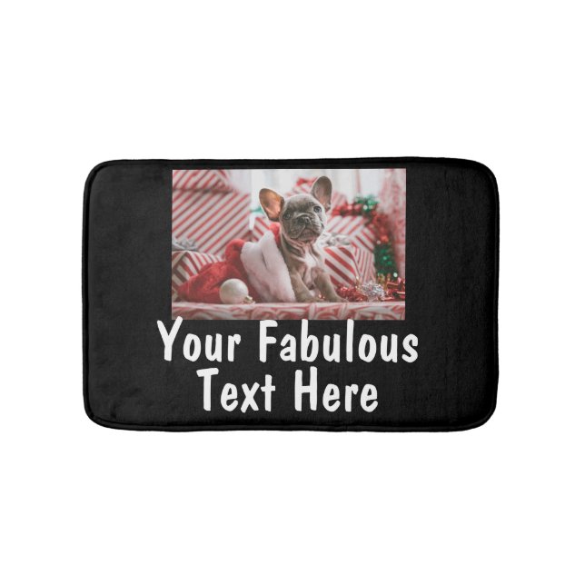 Tapis De Bain Photo et texte personnalisés (Devant)