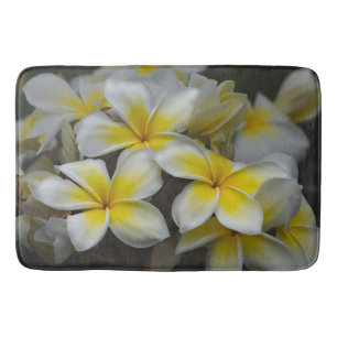 Tapis De Bain Photographie de la Plumeria jaune florale