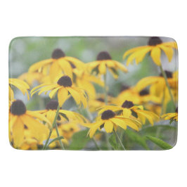 Tapis De Bain Photographie florale jaune profond