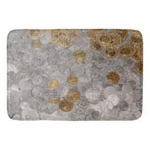 Tapis De Bain Pièces d'or et en argent
