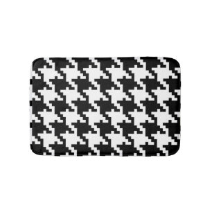 Tapis De Bain Pied-de-poule noir et blanc