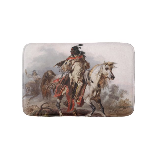 Tapis De Bain Pieds-Noirs indiens sur cheval arabe pourchassés (Devant)