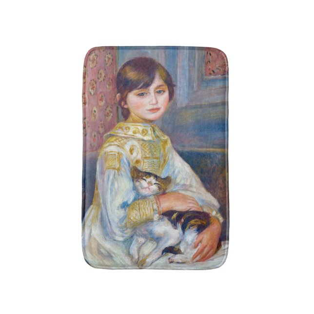 Tapis De Bain Pierre-Auguste Renoir - Enfant avec chat (Devant (Vertical))