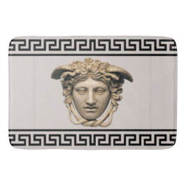 Tapis De Bain Pierre Beige Medusa clé grecque
