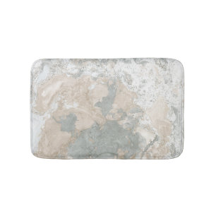 Tapis De Bain Pierre de marbre Abstrait crème Monnaie gris ivoir