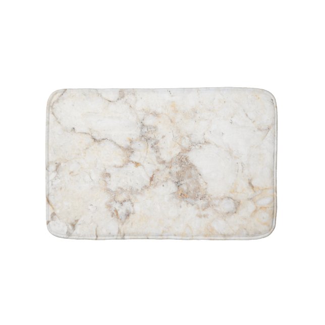 Tapis De Bain Pierre De Marbre Beige Avec Blanc (Devant)