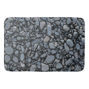 Tapis De Bain Pierres brillantes noires lisses