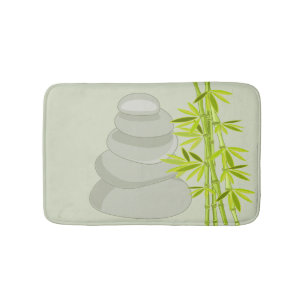 Tapis De Bain Pierres de bambou et de zen