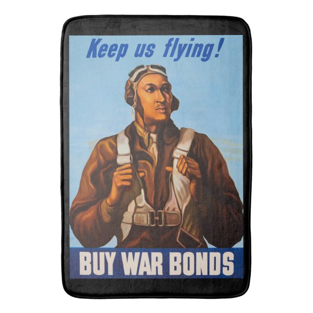 Tapis De Bain Pilotes d'aviation afro-américains de 2ÈME GUERRE  (devant Vertical)