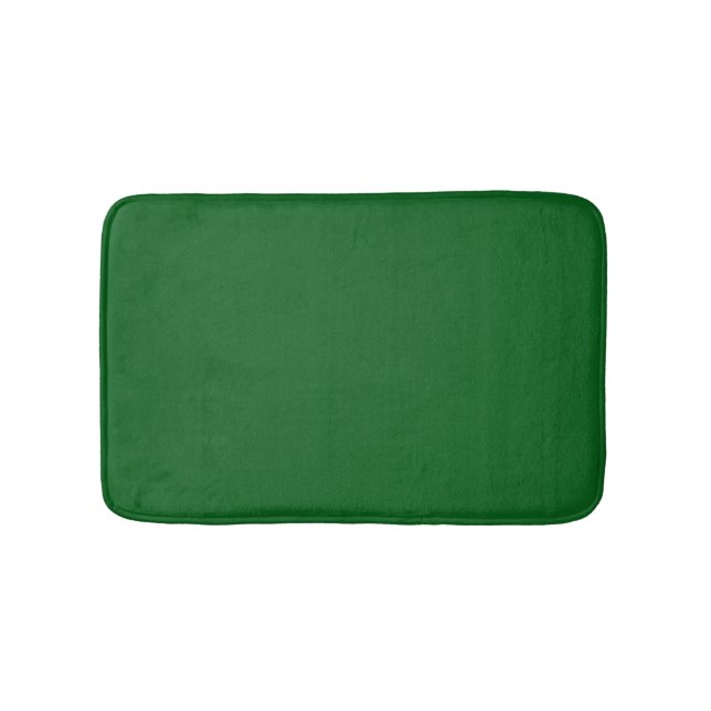 Tapis De Bain Pin de forêt vert couleur solide (Devant)