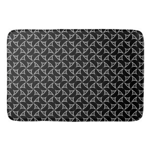 Tapis De Bain Pinwheel Spiral Blanc Illusions Abstraites Ligne A