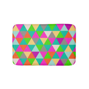 Tapis De Bain PixDezines géométrique/néon/magenta