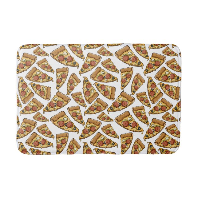 Tapis De Bain Pizza Motif nattes (Devant)