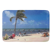 Plage avec Palm de coco