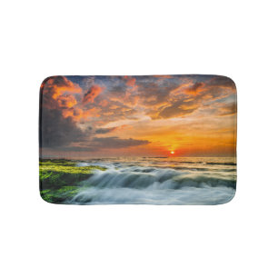 Tapis De Bain Plage de Manyar au lever de soleil