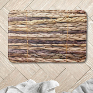 Tapis De Bain plage de style île tropicale rustique tissé en osi